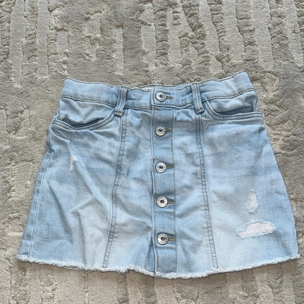 OshKosh B'gosh Light Blue Button-Front Mini Skirt